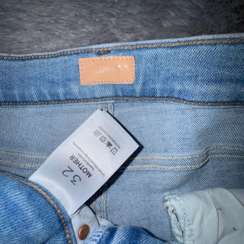 Mother Jeans Womens 32 The Runaway Step Fray California Cruiser Light Wash Flare